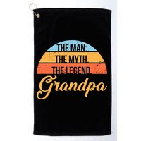 Grandpa The Man The Myth The Legend Saying Golf Towel