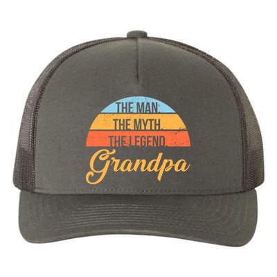 Grandpa The Man The Myth The Legend Saying Yupoong Adult 5-Panel Trucker Hat