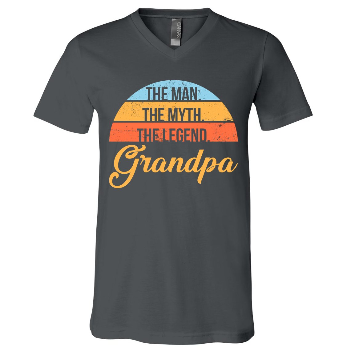Grandpa The Man The Myth The Legend Saying V-Neck T-Shirt
