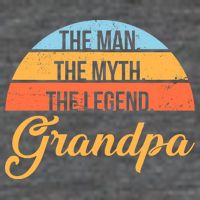 Grandpa The Man The Myth The Legend Saying V-Neck T-Shirt
