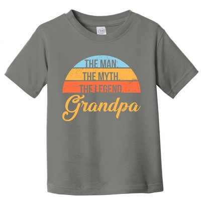 Grandpa The Man The Myth The Legend Saying Toddler T-Shirt