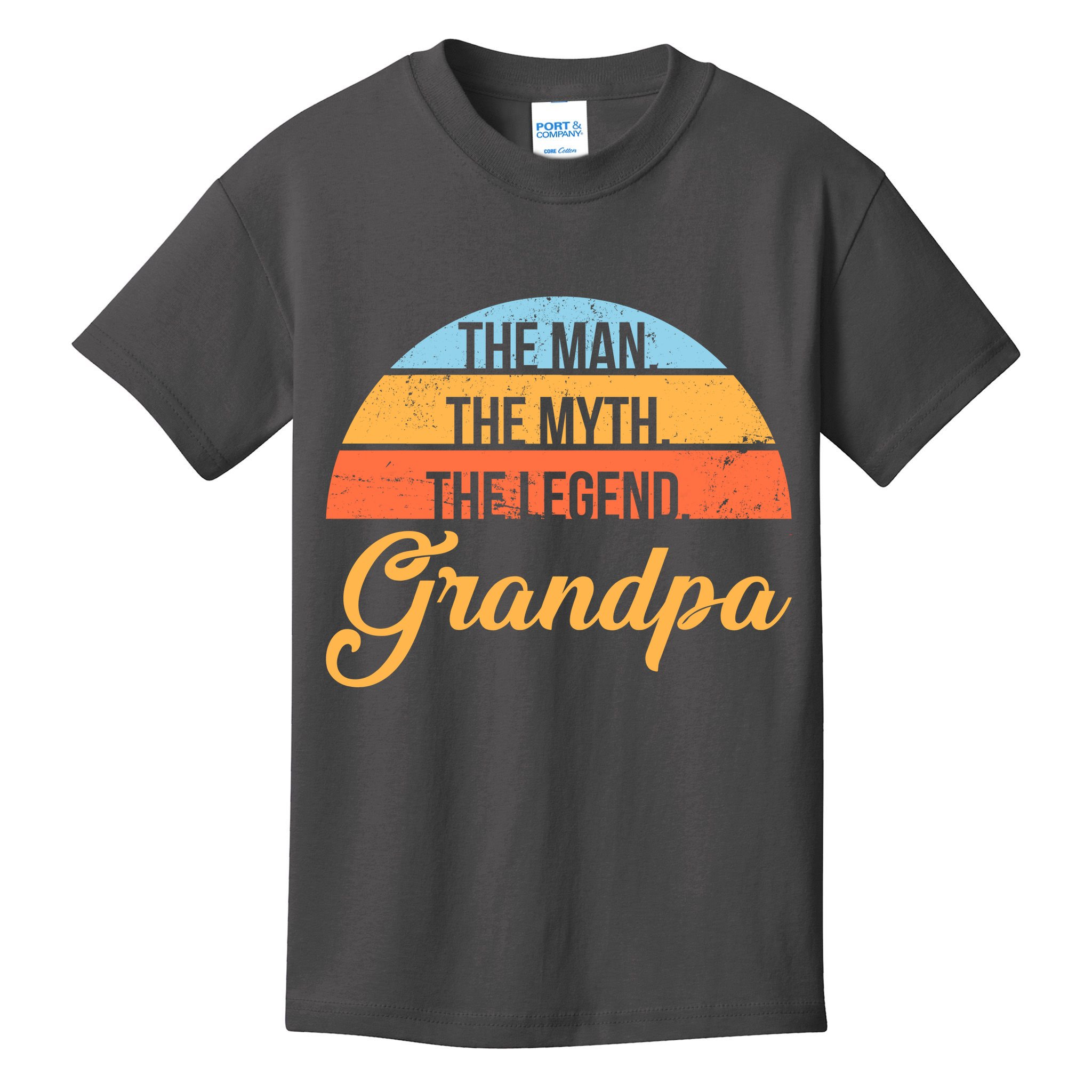 Grandpa The Man The Myth The Legend Saying Kids T-Shirt