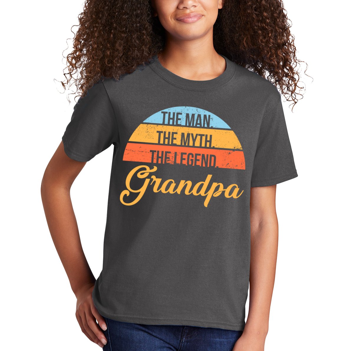 Grandpa The Man The Myth The Legend Saying Kids T-Shirt