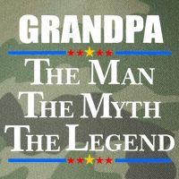 Grandpa The Man The Myth The Legend Stars Legacy Tie Dye Trucker Hat