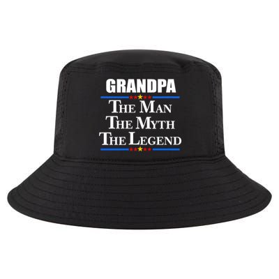 Grandpa The Man The Myth The Legend Stars Cool Comfort Performance Bucket Hat