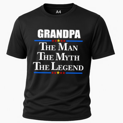 Grandpa The Man The Myth The Legend Stars Cooling Performance Crew T-Shirt