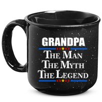 Grandpa The Man The Myth The Legend Stars 15oz Campfire Ceramic Mug
