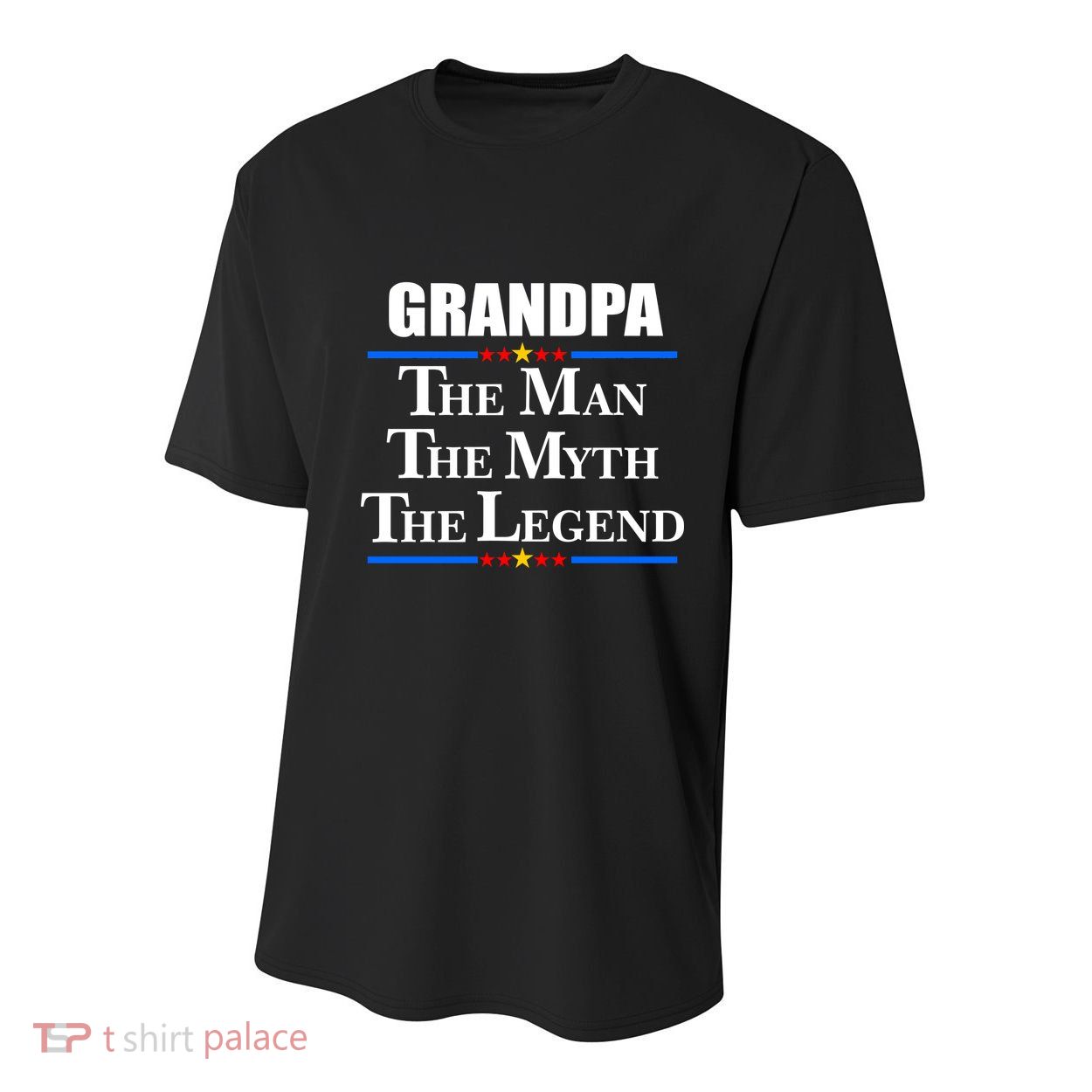 Grandpa The Man The Myth The Legend Stars Youth Performance Sprint T-Shirt