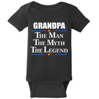 Grandpa The Man The Myth The Legend Stars Baby Bodysuit
