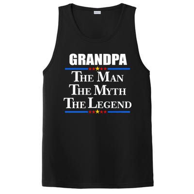 Grandpa The Man The Myth The Legend Stars PosiCharge Competitor Tank