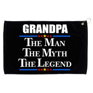 Grandpa The Man The Myth The Legend Stars Grommeted Golf Towel