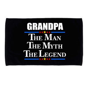 Grandpa The Man The Myth The Legend Stars Microfiber Hand Towel