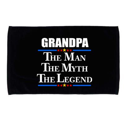 Grandpa The Man The Myth The Legend Stars Microfiber Hand Towel