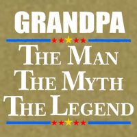 Grandpa The Man The Myth The Legend Stars Garment-Dyed Women's Muscle Tee