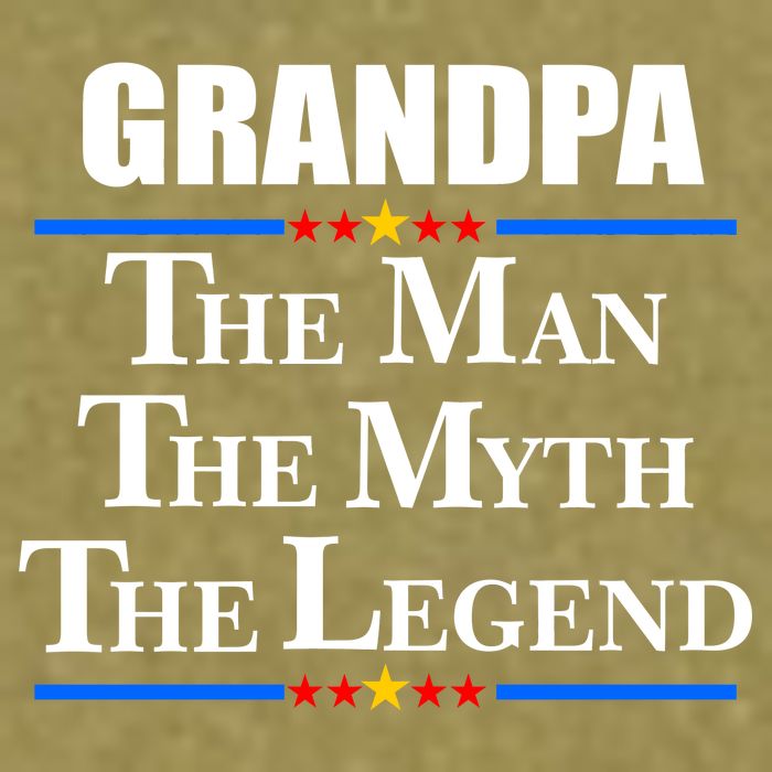 Grandpa The Man The Myth The Legend Stars Garment-Dyed Women's Muscle Tee