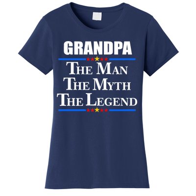 Grandpa The Man The Myth The Legend Stars Women's T-Shirt