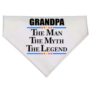 Grandpa The Man The Myth The Legend Stars USA-Made Doggie Bandana