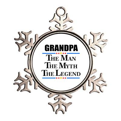 Grandpa The Man The Myth The Legend Stars Metallic Star Ornament