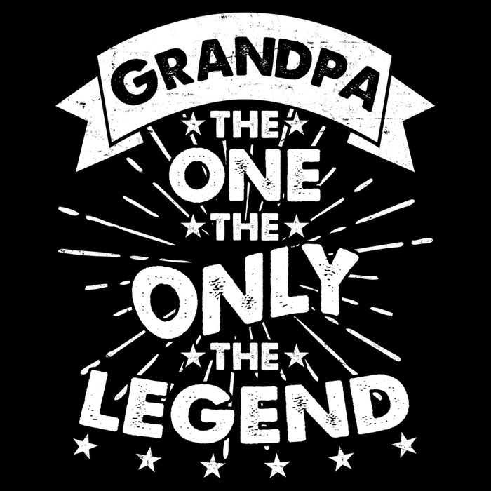 Grandpa The One The Only The Legend Stripe Pom Pom Beanie