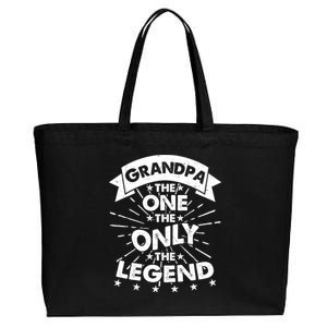 Grandpa The One The Only The Legend Cotton Canvas Jumbo Tote