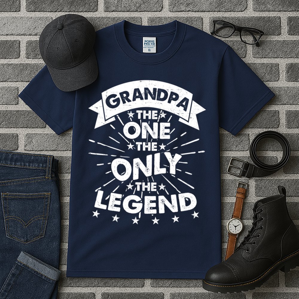Grandpa The One The Only The Legend Tall T-Shirt