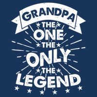 Grandpa The One The Only The Legend Flat Bill Trucker Hat