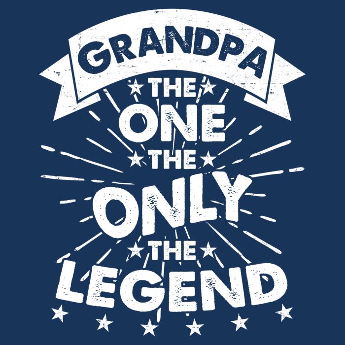 Grandpa The One The Only The Legend Flat Bill Trucker Hat