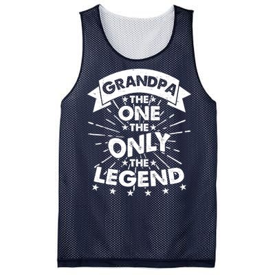 Grandpa The One The Only The Legend Mesh Reversible Basketball Jersey Tank