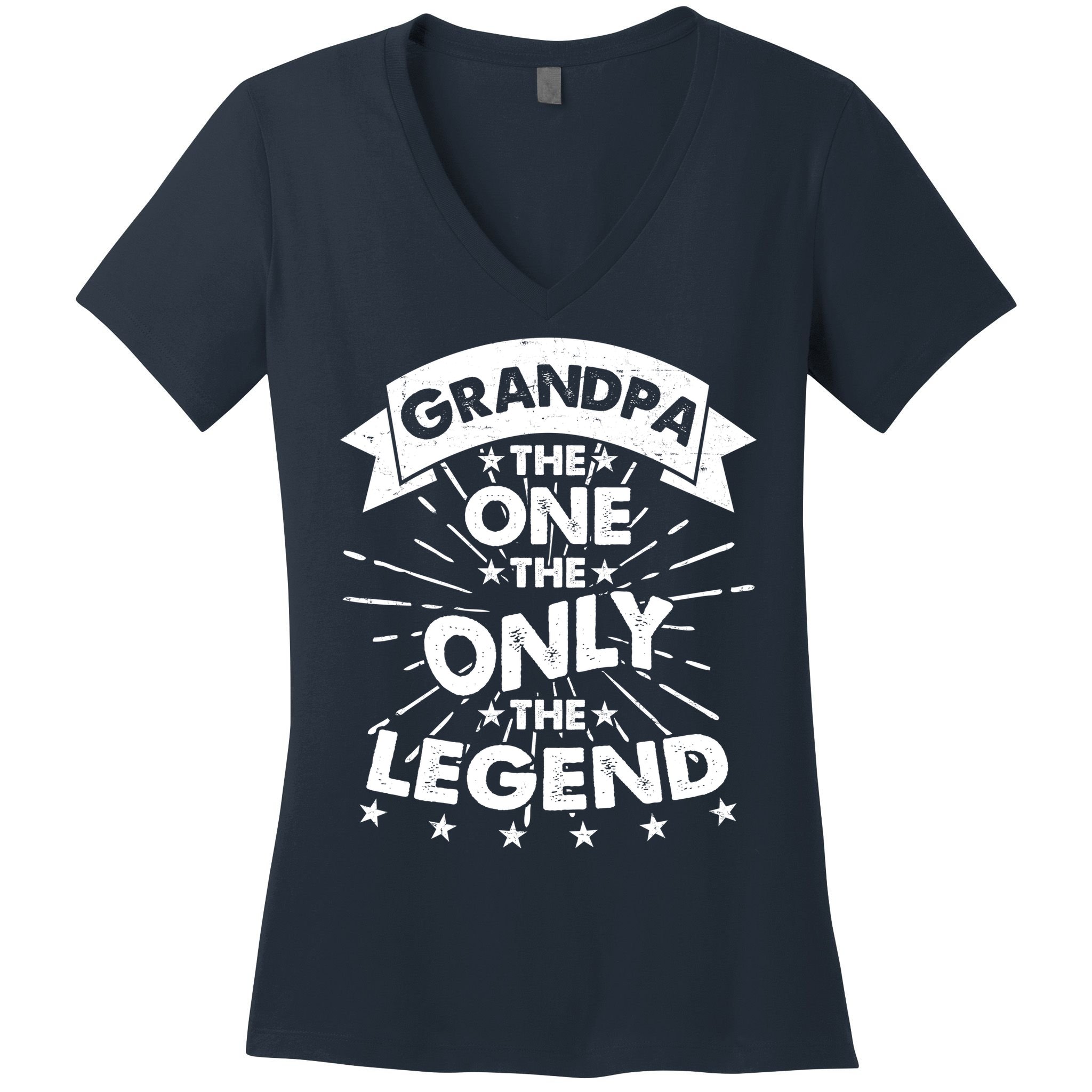 Grandpa The One The Only The Legend Women's V-Neck T-Shirt