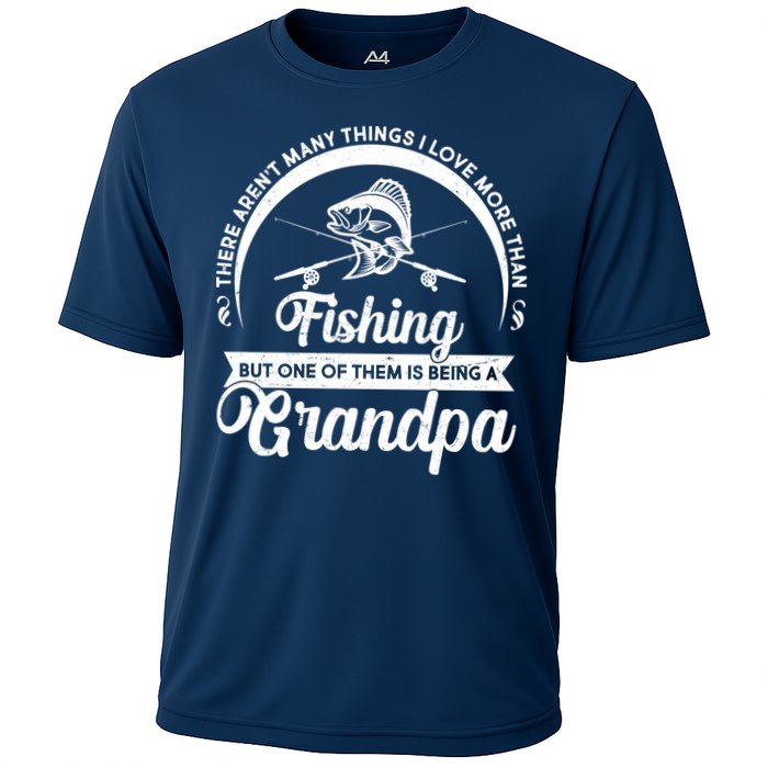 Grandpa There Aren't Many Things I Love More Than Fishing  Cooling Performance Crew T-Shirt
