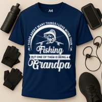 Grandpa There Aren't Many Things I Love More Than Fishing  Cooling Performance Crew T-Shirt