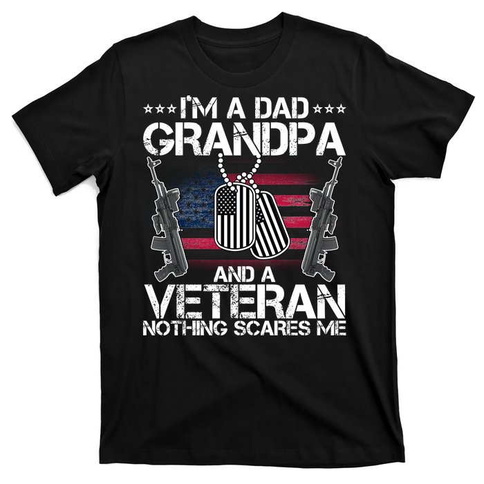 Grandpa Veteran Nothing Scares Me T-Shirt