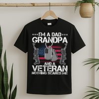 Grandpa Veteran Nothing Scares Me T-Shirt