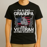 Grandpa Veteran Nothing Scares Me T-Shirt