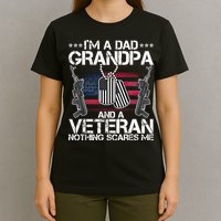Grandpa Veteran Nothing Scares Me T-Shirt