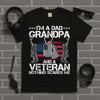 Grandpa Veteran Nothing Scares Me T-Shirt