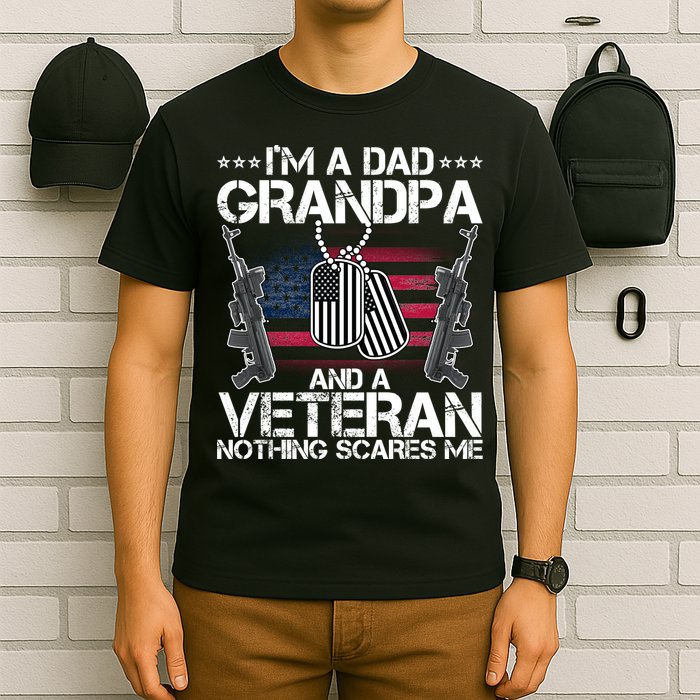 Grandpa Veteran Nothing Scares Me T-Shirt