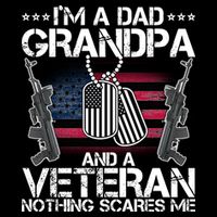 Grandpa Veteran Nothing Scares Me T-Shirt