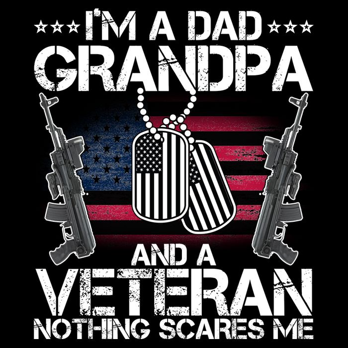 Grandpa Veteran Nothing Scares Me T-Shirt