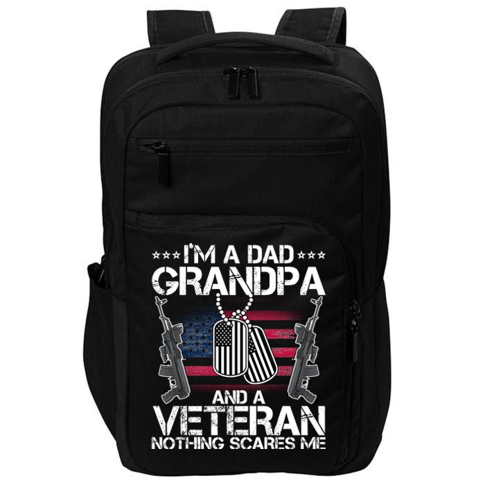 Grandpa Veteran Nothing Scares Me Impact Tech Backpack