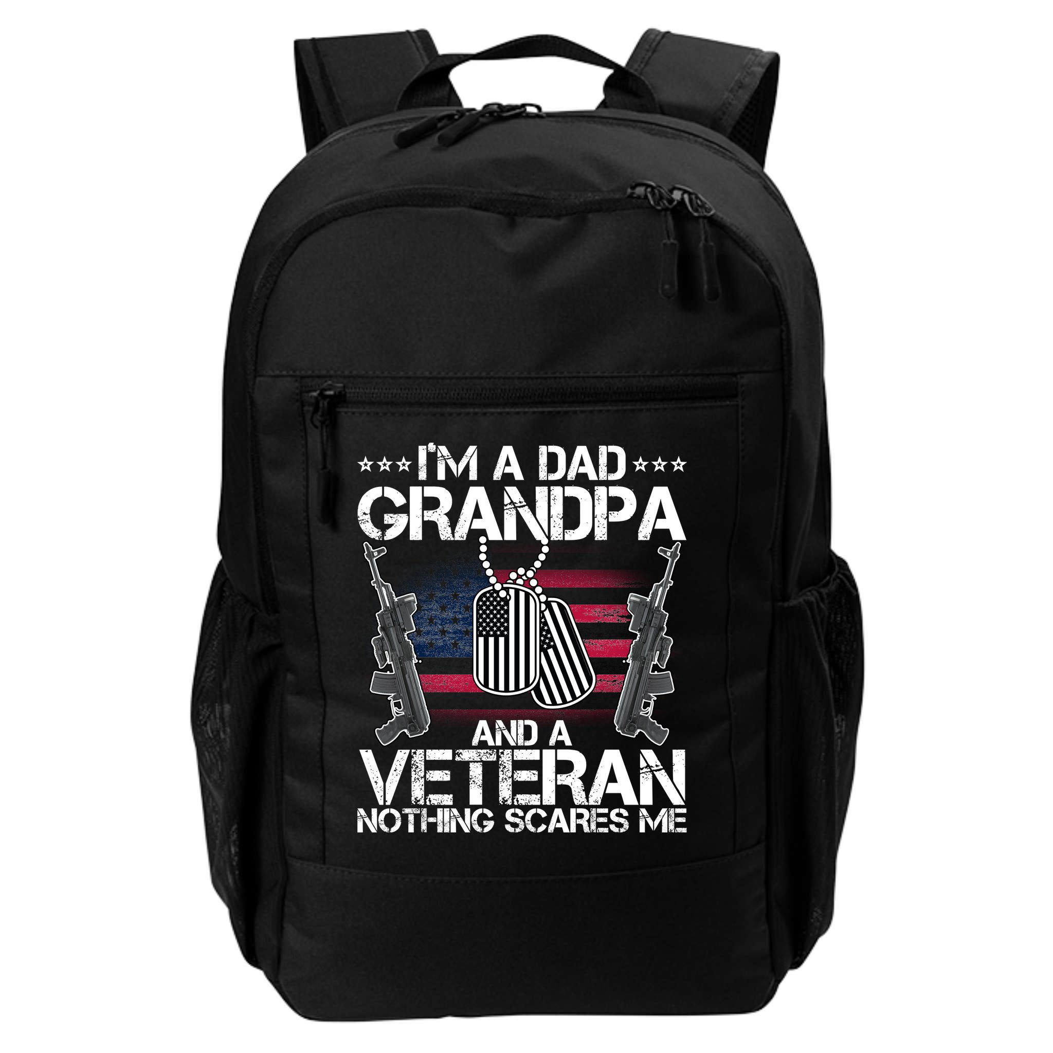 Grandpa Veteran Nothing Scares Me Backpack