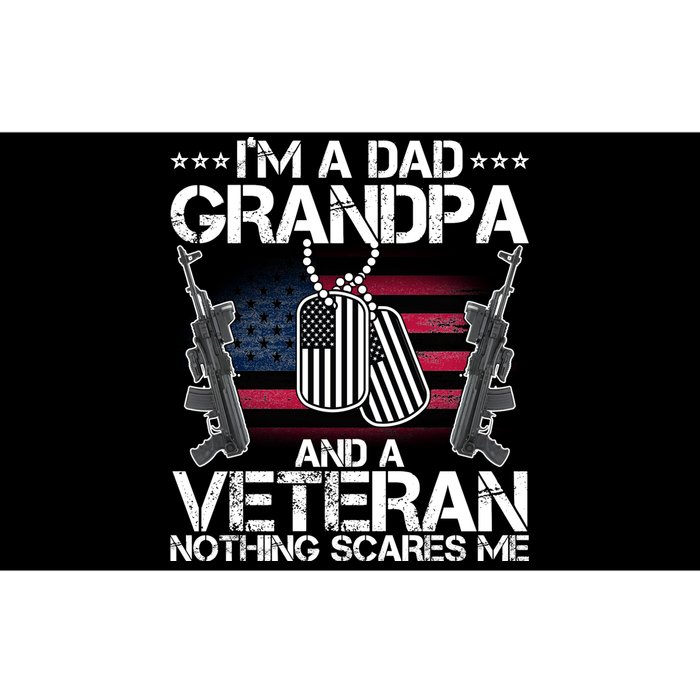 Grandpa Veteran Nothing Scares Me Bumper Sticker