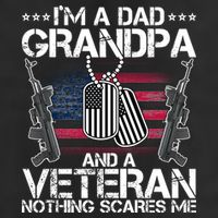 Grandpa Veteran Nothing Scares Me 11oz C Handle Ceramic Mug