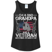 Grandpa Veteran Nothing Scares Me Ladies Essential Tank