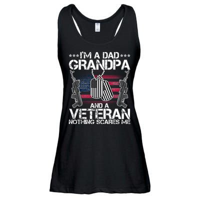 Grandpa Veteran Nothing Scares Me Ladies Essential Flowy Tank