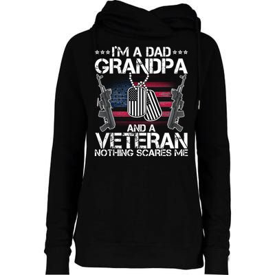 Grandpa Veteran Nothing Scares Me Womens Funnel Neck Pullover Hood