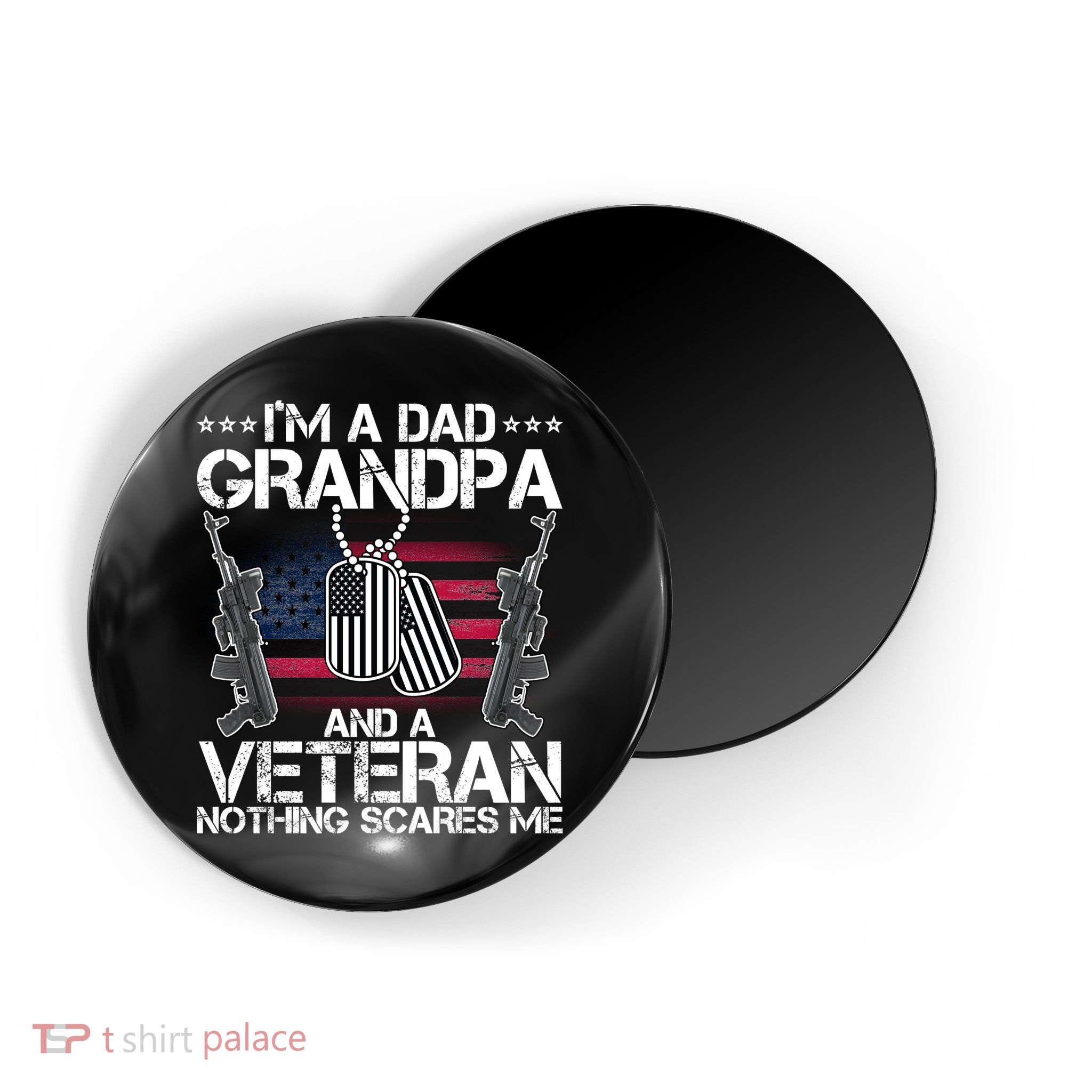 Grandpa Veteran Nothing Scares Me Magnet
