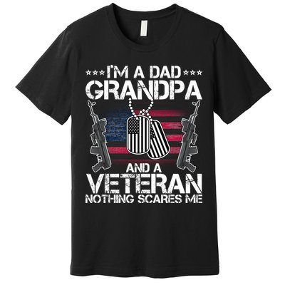 Grandpa Veteran Nothing Scares Me Premium T-Shirt