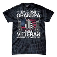 Grandpa Veteran Nothing Scares Me Tie-Dye T-Shirt