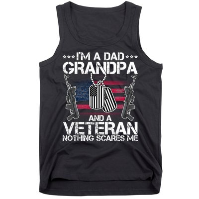 Grandpa Veteran Nothing Scares Me Tank Top